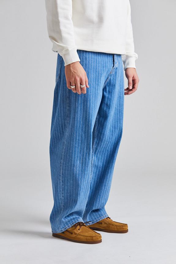 Drôle de Monsieur Le Jean Baggy Rayures Light Blue-1